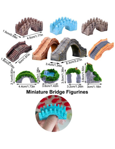Mini Puente de Jardín de Hadas Purple Star - 11 Pack Accesorios