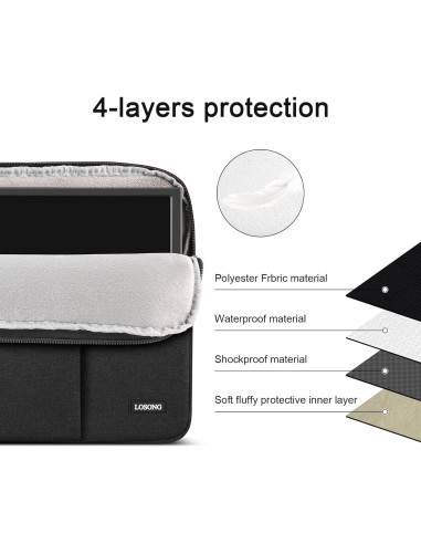 Funda para Monitor Portátil Losong 17.3" Impermeable Negra