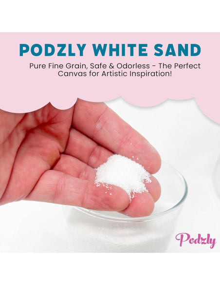 Arena Blanca Decorativa Podzly 2.27 kg - Manualidades y Bodas