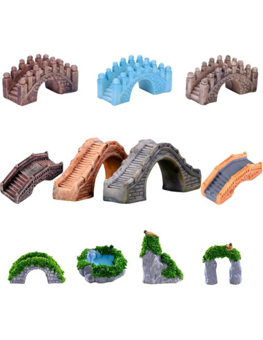 Mini Puente de Jardín de Hadas Purple Star - 11 Pack Accesorios