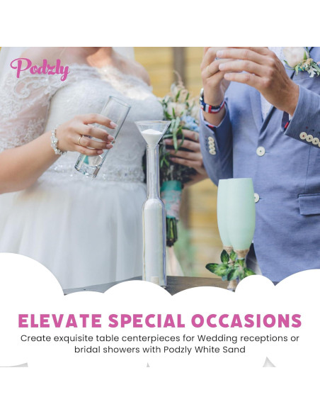 Arena Blanca Decorativa Podzly 2.27 kg - Manualidades y Bodas