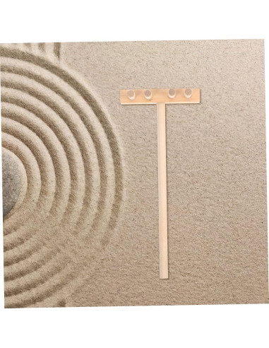 5 Rastrillos de Madera para Jardín Zen - Accesorios de Arena
