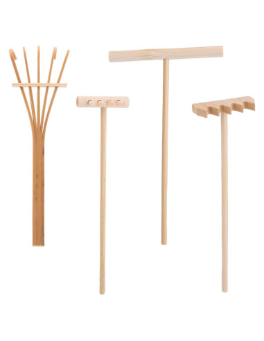 Juego de Mini Rastrillos de Jardín Zen Gosknor - 4 Estilos
