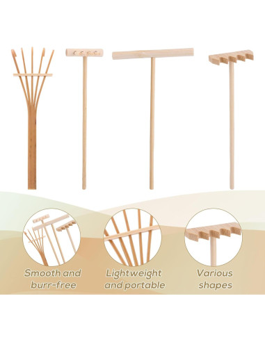 Juego de Mini Rastrillos de Jardín Zen Gosknor - 4 Estilos