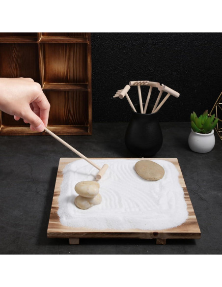 Juego de 12 Mini Rastrillos Zen Jojofuny para Jardín