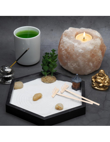 Juego de 12 Mini Rastrillos Zen Jojofuny para Jardín