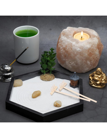 Juego de 12 Mini Rastrillos Zen Jojofuny para Jardín