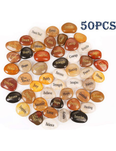 50 Piedras Inspiradoras Grabadas RockImpact - 5.08cm a 7.62cm 2