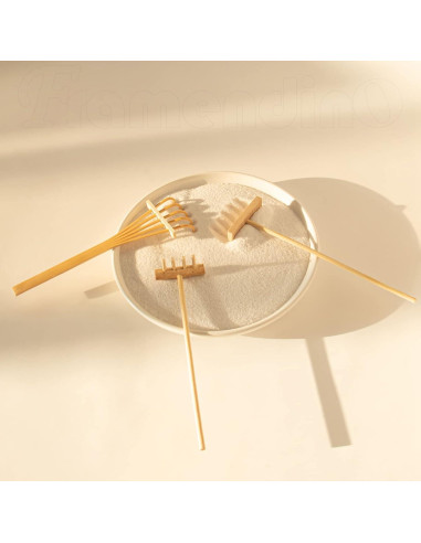 Mini Rastrillos de Jardín Zen Framendino - 3 Piezas de Bambú