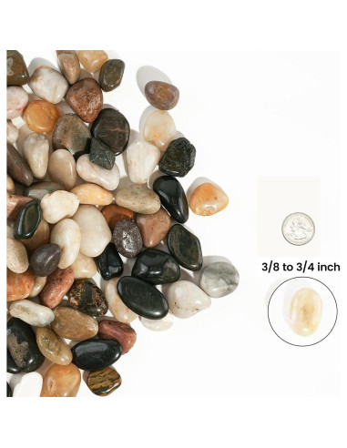 Piedras de Río Pulidas StoneCreek 0.91 kg Decorativas Jardín