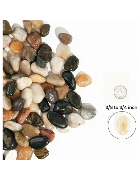 Piedras de Río Pulidas StoneCreek 0.91 kg Decorativas Jardín