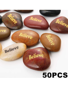 50 Piedras Grabadas Inspiradoras RockImpact - 5.08cm a 7.62cm 2