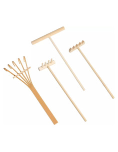 Set de 4 Mini Rastrillos Zen DPWOUM para Jardinería