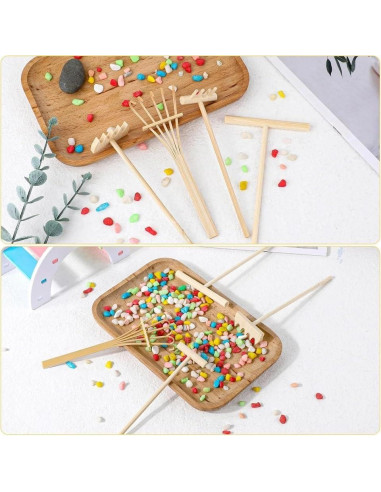 Set de 4 Mini Rastrillos Zen DPWOUM para Jardinería