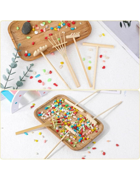 Set de 4 Mini Rastrillos Zen DPWOUM para Jardinería