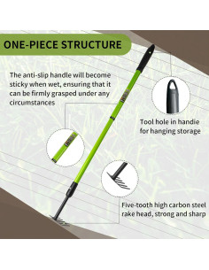 Rastrillo de Jardín Ajustable YIAD DRAGON HORSE 70-100 cm 2