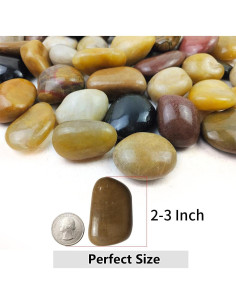 Piedras Decorativas Naturales YISZM 2-3cm Color Mezclado 2.27kg 2