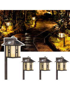 Luces Solares de Sendero GIGALUMI 4 Unidades Decoración Japonesa 2
