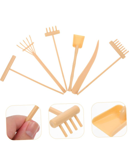 Kit de Herramientas de Jardín Zen VOSAREA 6 Piezas para Meditación Kit de Herramientas de Jardín Zen VOSAREA 6 Piezas para Meditación