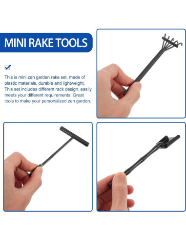 Kit Mini Rastrillos de Jardín Zen GANAZONO - 48 Piezas