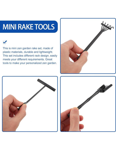 Kit Mini Rastrillos de Jardín Zen GANAZONO - 48 Piezas
