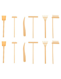 TOPPERFUN 12 Piezas Mini Rastrillos de Jardín Zen para Arena