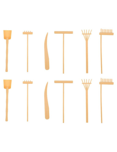 TOPPERFUN 12 Piezas Mini Rastrillos de Jardín Zen para Arena