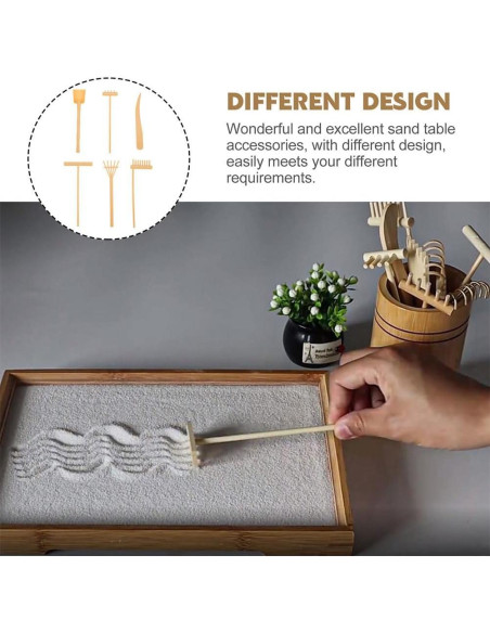 TOPPERFUN 12 Piezas Mini Rastrillos de Jardín Zen para Arena