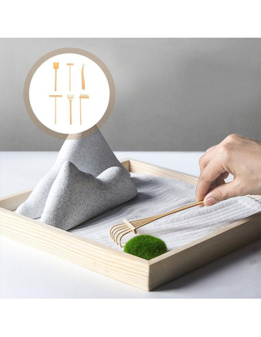 TOPPERFUN 12 Piezas Mini Rastrillos de Jardín Zen para Arena