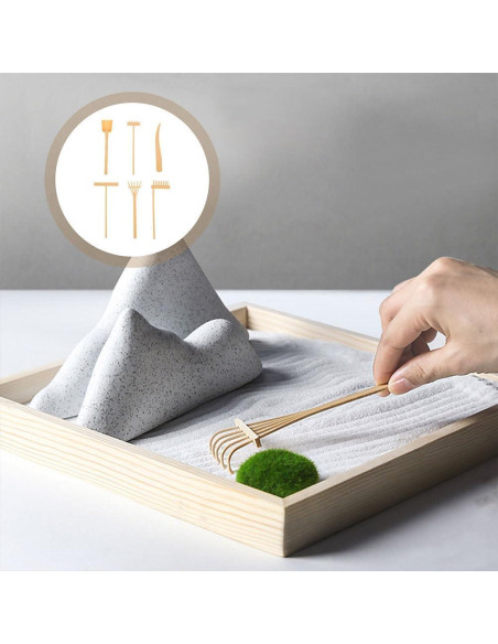 TOPPERFUN 12 Piezas Mini Rastrillos de Jardín Zen para Arena