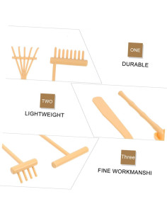 Kit de Rastrillos de Jardín Zen Kisangel - 6 Piezas 2