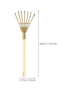 LOGOFUN Mini Rastrillos Zen Dorados 6 Pcs para Jardín 2