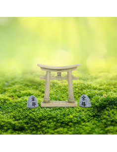 Puerta Torii Miniatura IMIKEYA de Resina para Acuario 7x1.6cm 2
