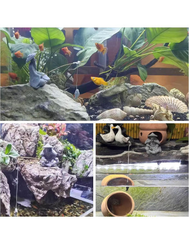 2 Figuras Decorativas de Anciano Pescador Zen MinrzPet