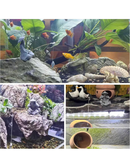 2 Figuras Decorativas de Anciano Pescador Zen MinrzPet