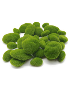 Rocas de Musgo Artificial TIHOOD 30 PCS Verde Decorativas