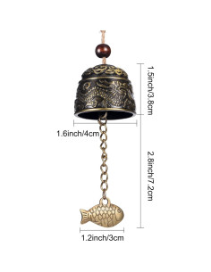 Campana Fengshui Dragón Vintage Chuangdi 25 cm Decorativa 2