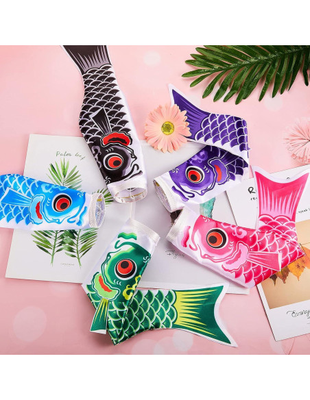 10 Banderas de Pez Koinobori Boao 40 cm Decoración Jardín