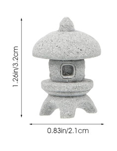 Estatuas Mini Pagoda Milisten 4pcs Decoración Jardín Zen 2