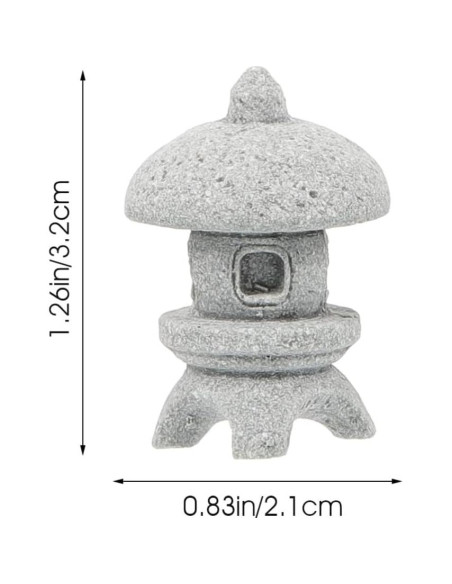 Estatuas Mini Pagoda Milisten 4pcs Decoración Jardín Zen