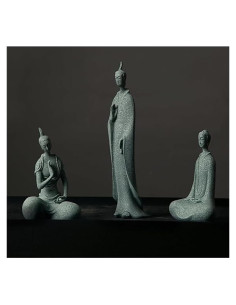 Conjunto de 3 Estatuas de Buda Zen - Decoración Tranquila