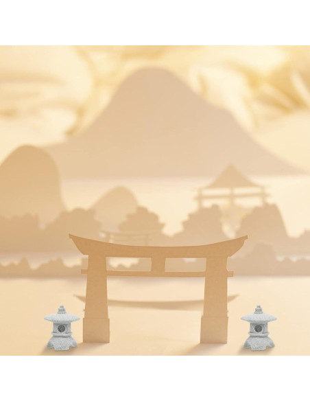 Estatuas Mini Pagoda Milisten 4pcs Decoración Jardín Zen