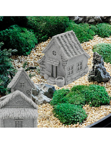 3PCS Adornos de Micro Paisaje Saihisday para Jardín Zen