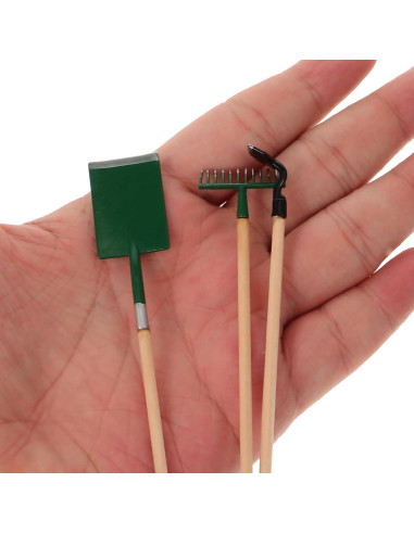 Juego de Herramientas de Jardín Miniatura SUPVOX 3 Piezas