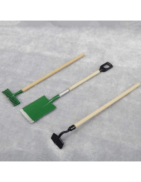 Juego de Herramientas de Jardín Miniatura SUPVOX 3 Piezas