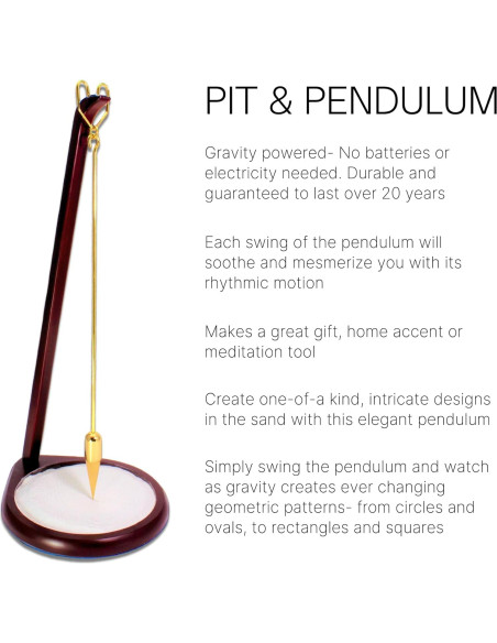 Péndulo de Arena Grande 58.42 cm Cereza - Jardín Zen Decorativo