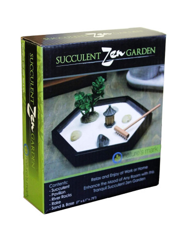 Kit Jardín Zen Mini Nature's Mark para Escritorio con Arena y Pagoda