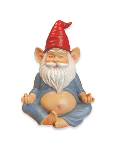 Estatua de Gnomo de Yoga VYXARA - 19cm Meditativo Resistente