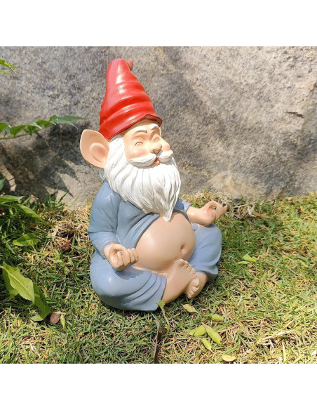 Estatua de Gnomo de Yoga VYXARA - 19cm Meditativo Resistente