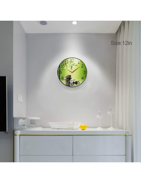 Reloj de Pared Silencioso ALAZA Jardín Zen 24.1 cm Reloj de Pared Silencioso ALAZA Jardín Zen 24.1 cm